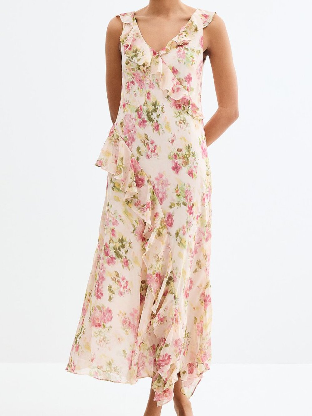 LUCY PARIS Blooming rose garden ruffled dress